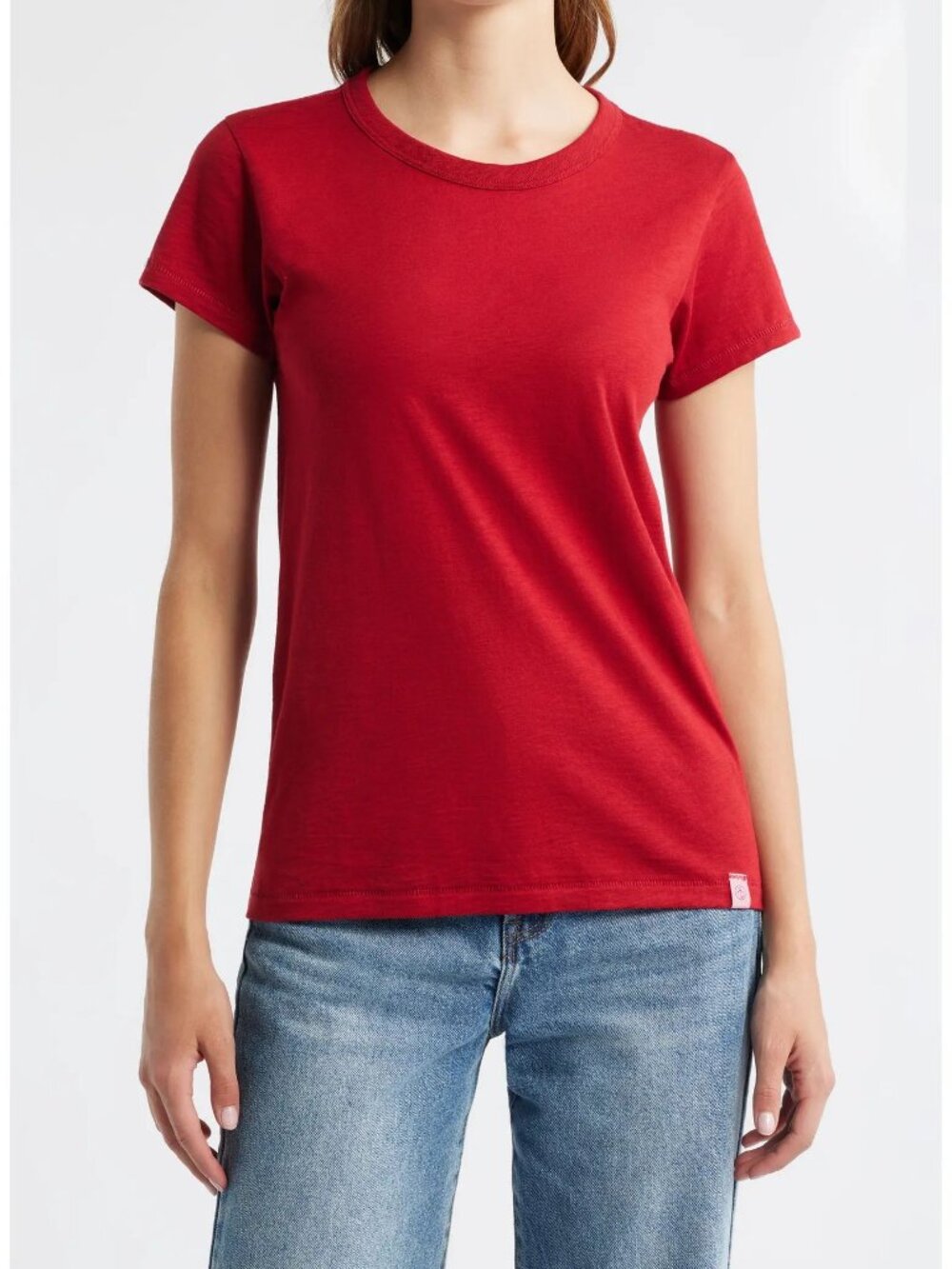 Rag & Bone The Slub Pima Cotton T-Shirt Ruby Red Size XS Casual Basic Capsule - Picture 2 of 13